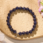 FuAttract Crescent Moon Blue Sandstone S999 Silver Bracelet – Focus & Calm Clarity - image 2