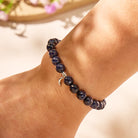 FuAttract Crescent Moon Blue Sandstone S999 Silver Bracelet – Focus & Calm Clarity - image 4