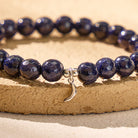 FuAttract Crescent Moon Blue Sandstone S999 Silver Bracelet – Focus & Calm Clarity - image 5