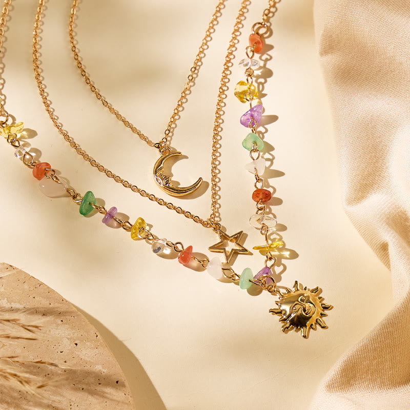 FuAttract Sun & Crescent Moon Necklace – Calm Vitality & Balanced Energy  - Copper - image 0