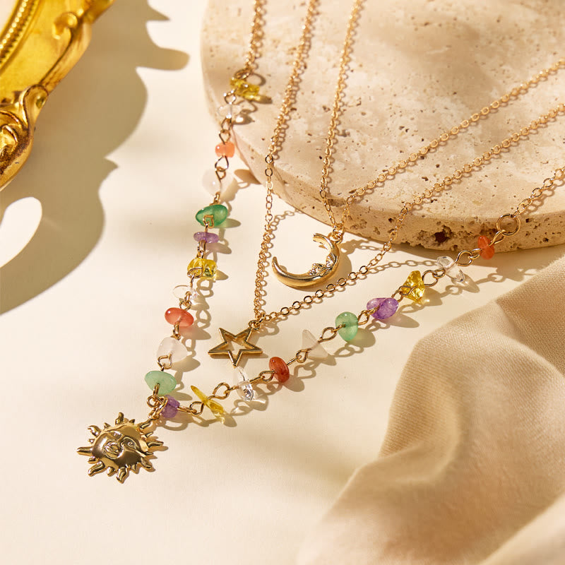 FuAttract Sun & Crescent Moon Necklace – Calm Vitality & Balanced Energy  - image 1