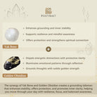 FuAttract Protection & Wealth Yak Bone Golden Obsidian Pixiu Energy Power Bracelet  - image 8