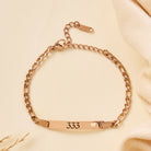 FuAttract Angel Numbers Stainless Steel Bracelet – Destiny Guidance Modern Strength - Rose Gold - 333 - image 6