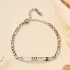 FuAttract Angel Numbers Stainless Steel Bracelet – Destiny Guidance Modern Strength - Silver - 333 - image 7