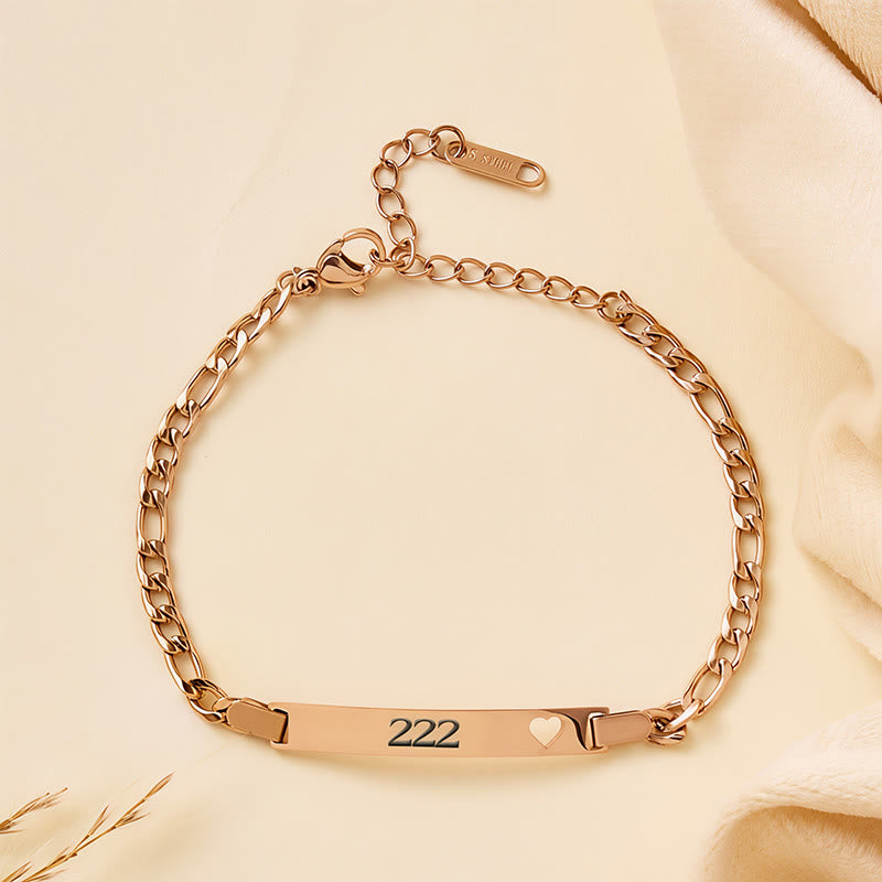 FuAttract Angel Numbers Stainless Steel Bracelet – Destiny Guidance Modern Strength - Rose Gold - 222 - image 22