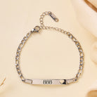 FuAttract Angel Numbers Stainless Steel Bracelet – Destiny Guidance Modern Strength - Silver - 888 - image 36