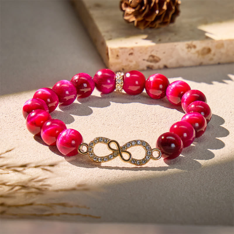 FuAttract Courage Focus Vital Energy Infinity Red Tiger's Eye Bracelet - image 2