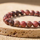 FuAttract Angel Numbers Rhodonite Stainless Steel Bracelet – Heart Balance Strength - image 5