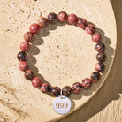 FuAttract Angel Numbers Rhodonite Stainless Steel Bracelet – Heart Balance Strength - image 1