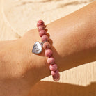 FuAttract Healing Strength Angel Numbers Strawberry Quartz Rhodonite Stainless Steel Bracelet - image 3