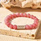 FuAttract Love Energy Balance Angel Numbers Strawberry Quartz Stainless Steel Bracelet  - 999 - image 0