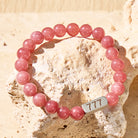 FuAttract Love Energy Balance Angel Numbers Strawberry Quartz Stainless Steel Bracelet  - image 1