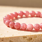 FuAttract Love Energy Balance Angel Numbers Strawberry Quartz Stainless Steel Bracelet  - image 5