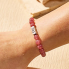 FuAttract Love Energy Balance Angel Numbers Strawberry Quartz Stainless Steel Bracelet  - image 8