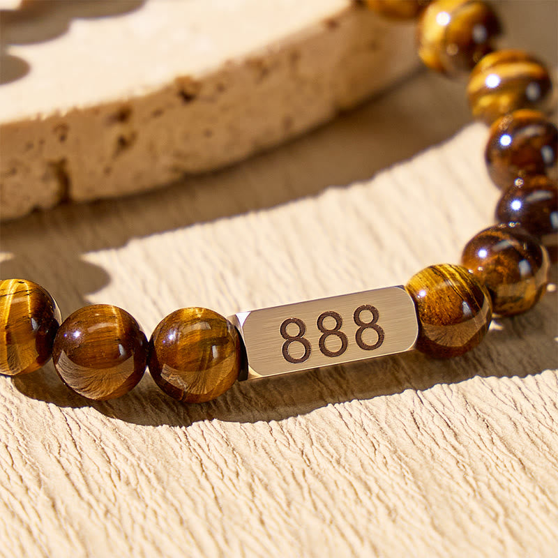 FuAttract Courage Focus Strength Angel Numbers Tiger's Eye Stainless Steel Bracelet - image 4
