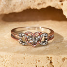 FuAttract Infinity Heart Zircon Ring – Love Vitality Radiance Balance Energy - Rose Gold - US 10 - image 0