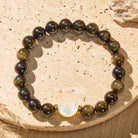 FuAttract Crescent Moon Golden Obsidian Bracelet – Clarity Protection Calm Energy  - image 2