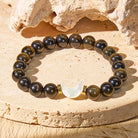 FuAttract Crescent Moon Golden Obsidian Bracelet – Clarity Protection Calm Energy  - image 1