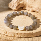FuAttract Crescent Moon Labradorite Bracelet – Intuition Protection Calm Energy - 8mm - image 0