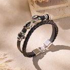 FuAttract Infinity Leather Bracelet – Love Vitality Strength Minimal Energy - Infinity - image 0