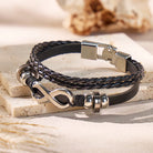 FuAttract Infinity Leather Bracelet – Love Vitality Strength Minimal Energy - image 1