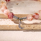 FuAttract Crescent Moon Red Glue Flower Stainless Steel Bracelet – Calm & Protection - image 4