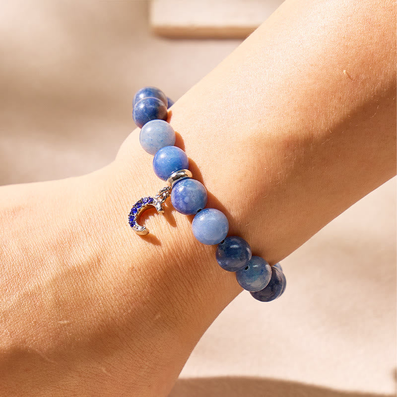 FuAttract Crescent Moon Blue Aventurine Bracelet – Calm Focus Stability - image 3