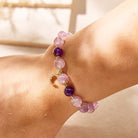 FuAttract Calm Stability Balance Crescent Moon Purple Jade Amethyst Bracelet - image 3