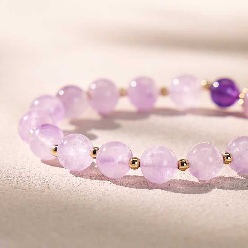 FuAttract Calm Stability Balance Crescent Moon Purple Jade Amethyst Bracelet - image 5