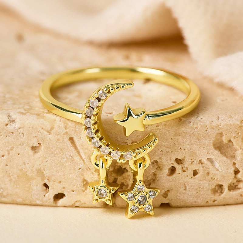 FuAttract Calm Energy Vitality Crescent Moon Adjustable Ring - image 1