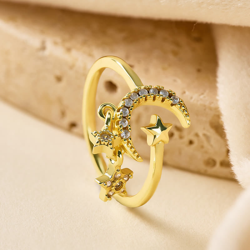 FuAttract Calm Energy Vitality Crescent Moon Adjustable Ring - image 2