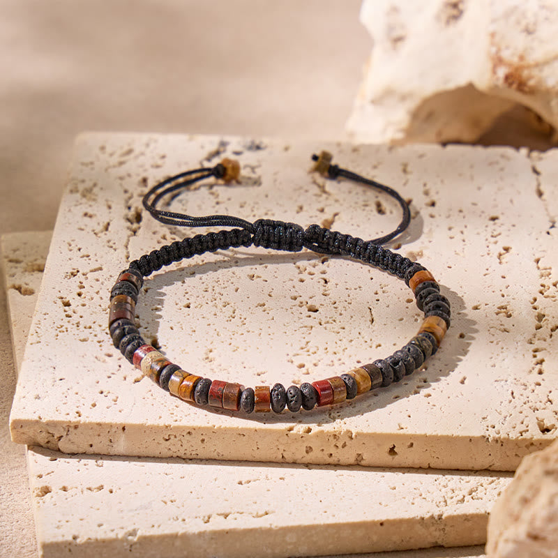 FREE Today: Grounding Luck Strength Braided Cord Tiger's Eye Adjustable Bracelet  - image 1