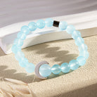 FuAttract Crescent Moon Aquamarine Bracelet – Calm Clarity Balance - image 1