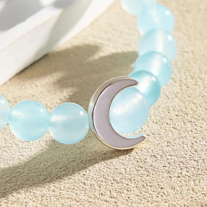 FuAttract Crescent Moon Aquamarine Bracelet – Calm Clarity Balance - image 4