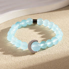 FuAttract Crescent Moon Aquamarine Bracelet – Calm Clarity Balance - 8mm - image 0