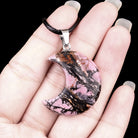 FuAttract Crescent Moon Multi-Stone Necklace – Calm Protection Balance & Emotional Healing - Rhodonite - image 18