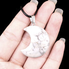 FuAttract Crescent Moon Multi-Stone Necklace – Calm Protection Balance & Emotional Healing - White Turquoise - image 27