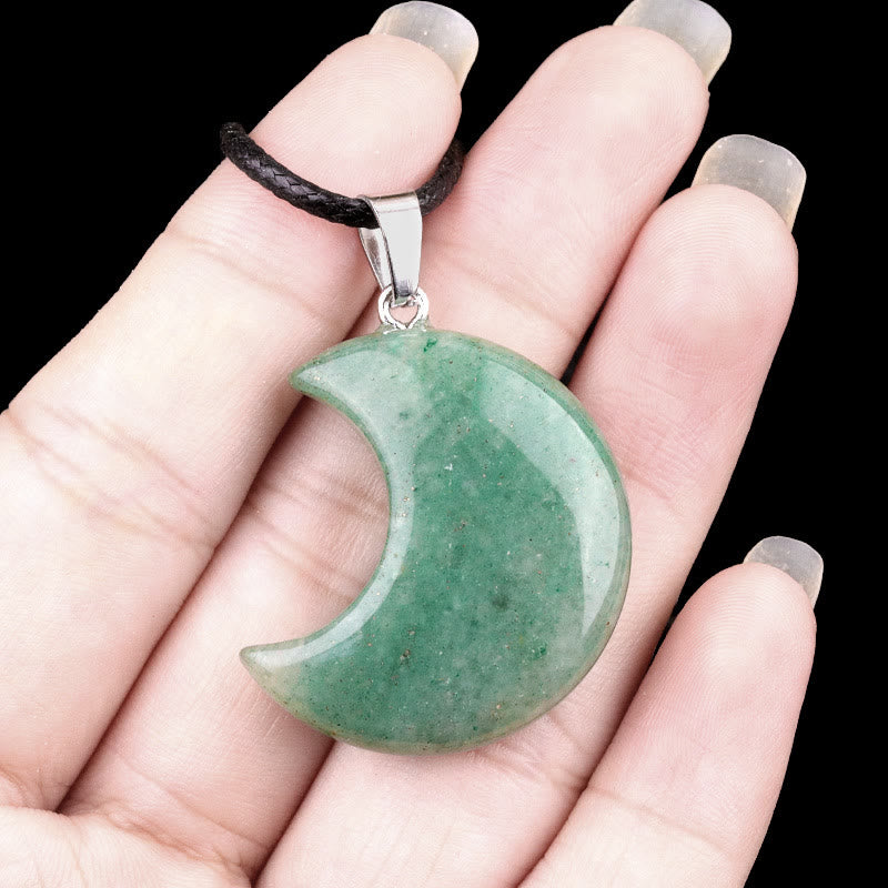 FuAttract Crescent Moon Multi-Stone Necklace – Calm Protection Balance & Emotional Healing - Green Aventurine - image 15