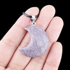 FuAttract Crescent Moon Multi-Stone Necklace – Calm Protection Balance & Emotional Healing - Lepidolite - image 30