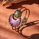 FuAttract Crescent Moon Rose Quartz Amethyst Green Aventurine Bracelet – Love Clarity Growth - image 1