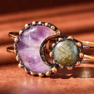 FuAttract Crescent Moon Rose Quartz Amethyst Green Aventurine Bracelet – Love Clarity Growth - image 4