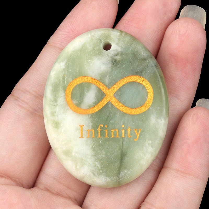 FuAttract Infinity Multi-Stone Necklace – Love Clarity Protection & Energy Balance - Green Grape Serpentine Jade - image 24