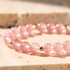 FuAttract Love Healing Angel Numbers Strawberry Quartz Stainless Steel Bracelet - image 5