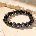 FuAttract Angel Numbers Om Mani Padme Hum Black Obsidian Bracelet – Grounding Energy - image 2