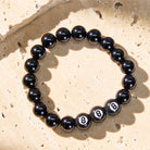 FuAttract Angel Numbers Om Mani Padme Hum Black Obsidian Bracelet – Grounding Energy - image 1