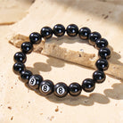 FuAttract Angel Numbers Om Mani Padme Hum Black Obsidian Bracelet – Grounding Energy - 10mm - image 0