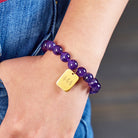 FuAttract Emotional Balance Calm Angel Numbers Amethyst Stainless Steel Bracelet - image 3