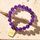 FuAttract Emotional Balance Calm Angel Numbers Amethyst Stainless Steel Bracelet - image 1