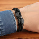 FuAttract Grounding Focus Vitality Strength Leather Braided Bracelet - image 3