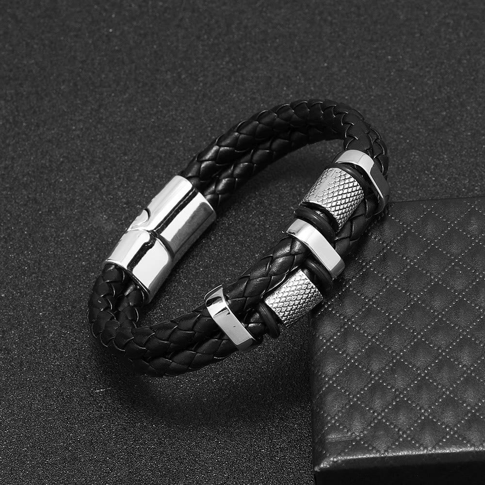 FuAttract Grounding Focus Vitality Strength Leather Braided Bracelet - image 8